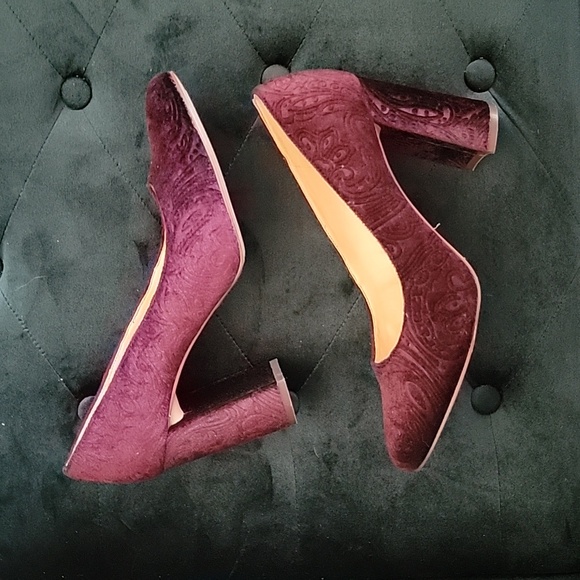 Nine West Shoes - Nine West Deep Eggplant Purple Block Heels
